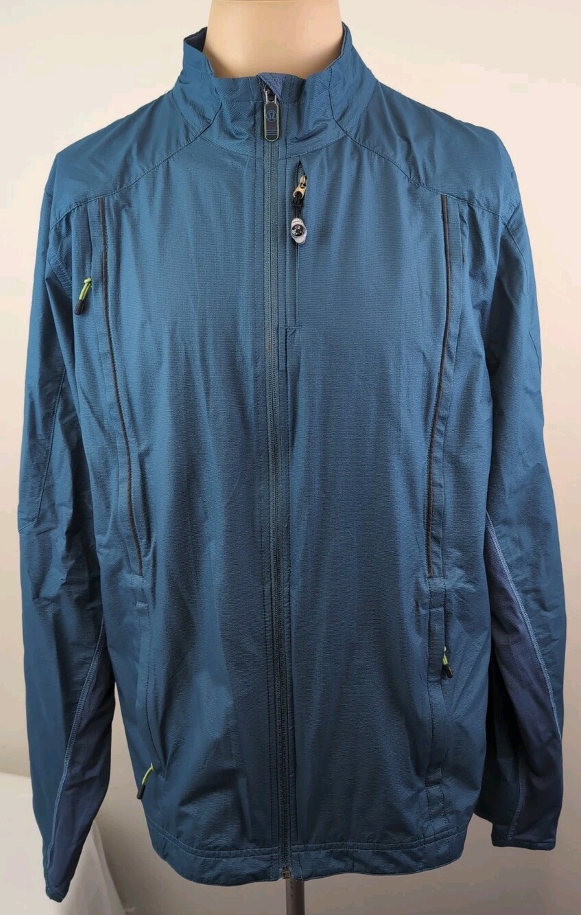 Lululemon Mens Blue Lightweight Windbreaker Running Jacket Size Large